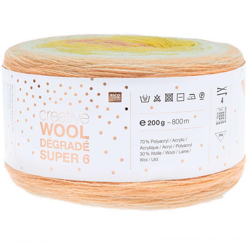 Wool Dégradé super 6 Farbe 009 lachs-grün