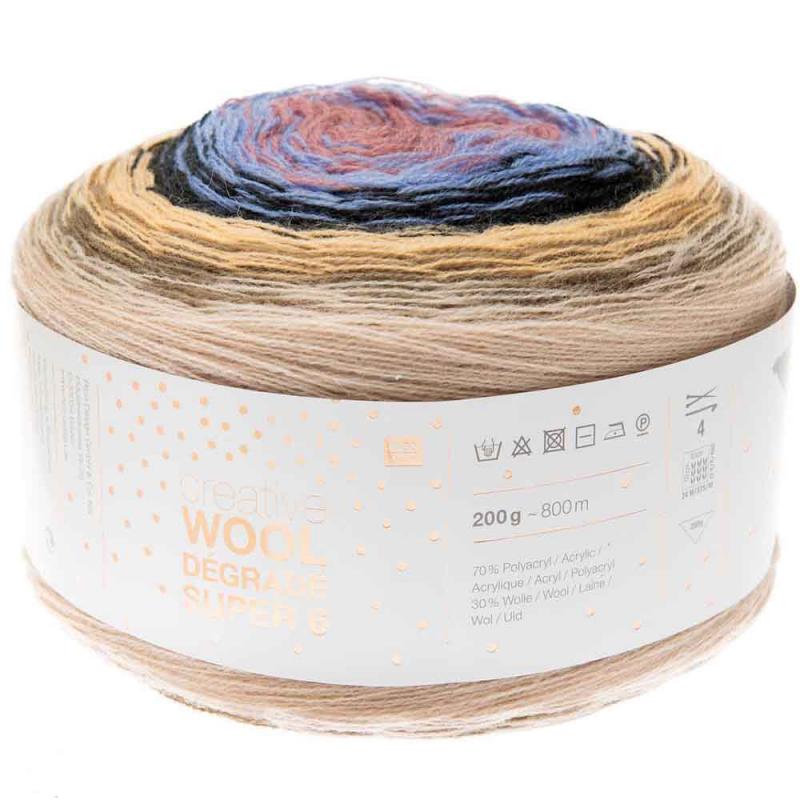 Wool Dégradé super 6 Farbe 014 blau-puder
