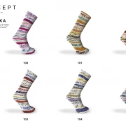 Miska Socks Farbe 102 braun-rosé-grünblau