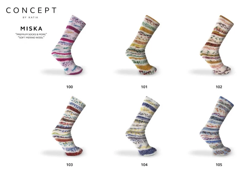 Miska Socks Farbe 103 blau-camel-ocker