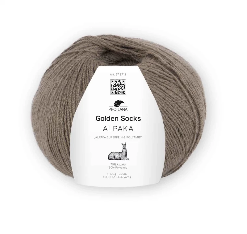 Golden Socks Alpaka Farbe 12 braun-meliert