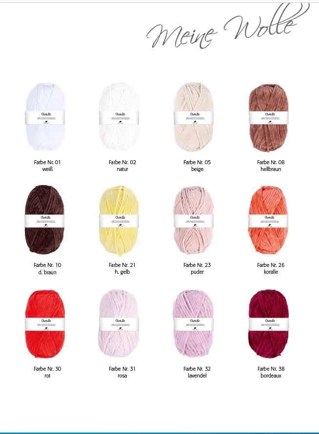 Chenille Farbe 31 rosa