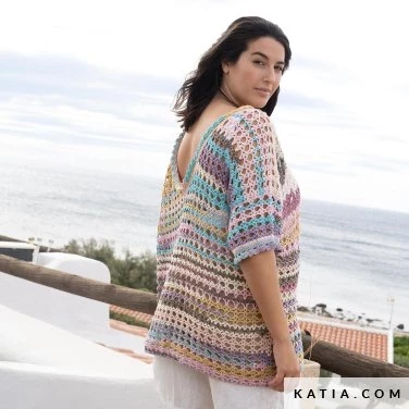 Fair Cotton Diverso Farbe 406 wasserblau-rosé-zitronengelb