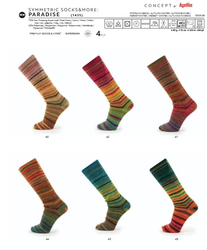 Symmetric socks & more Paradise Farbe 42 braun-rot-schwarz