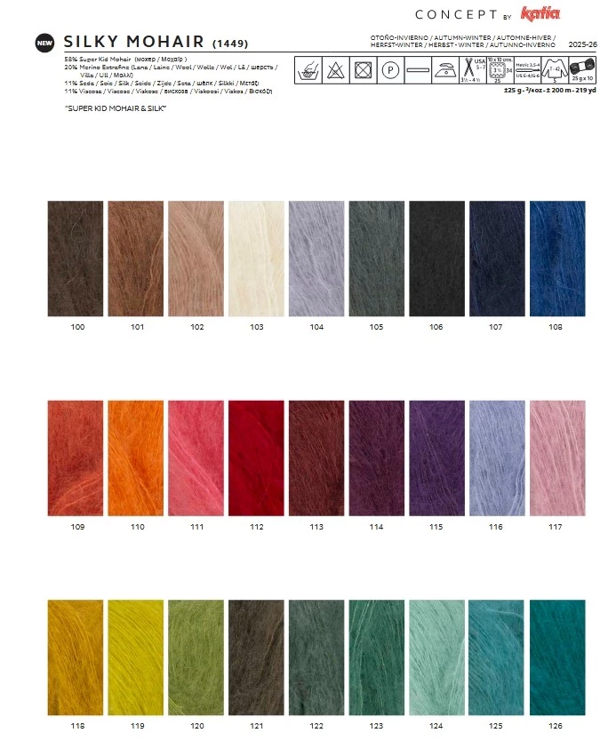 Silky Mohair Farbe 106 schwarz