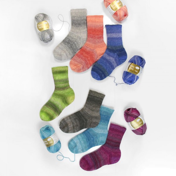 Flotte Socke Cashmere-Merino Farbe 1322 dunkelgrau-hellgrau