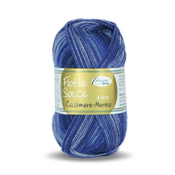 Flotte Socke Cashmere-Merino Farbe 1324 blau-jeansblau