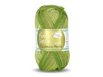 Flotte Socke Cashmere-Merino Farbe 1327 grün-belbgrün
