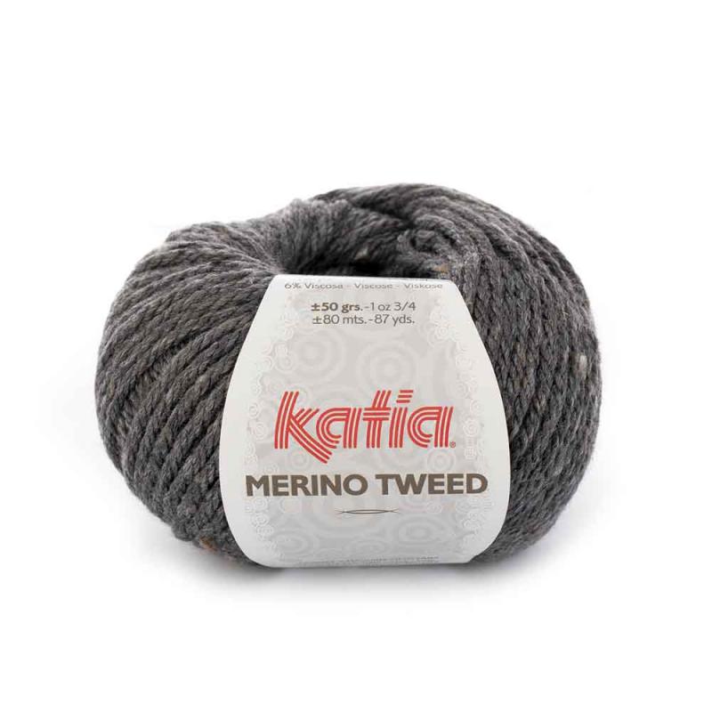 Merino Tweed Farbe 308 dunkelgrau