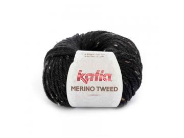 Merino Tweed Farbe 309 dunkelgrau-schwarz