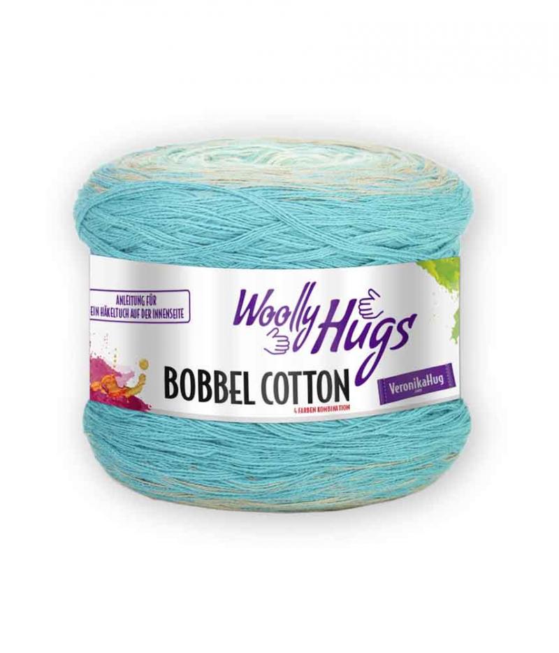 Bobbel Cotton Farbe 51 helltürkis-hellgrau-türkis
