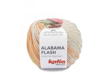 Alabama Flash Farbe 102 naturweiß-hellorange-hellrosa-helltürkis