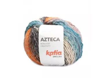 Azteca Farbe 7894 orange-blau-grau