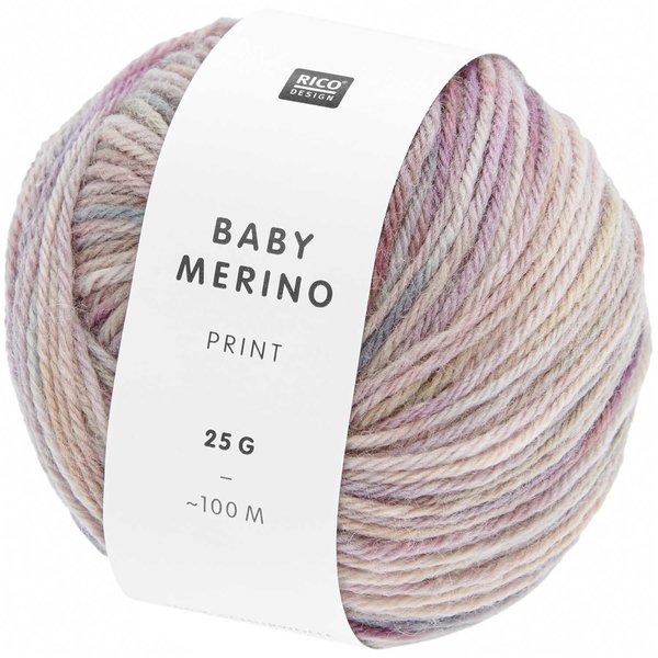 Baby Merino Print Farbe 11 lila-efeu