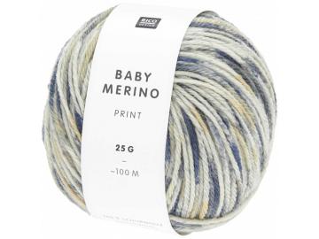 Baby Merino Print Farbe 12 marine-vanille