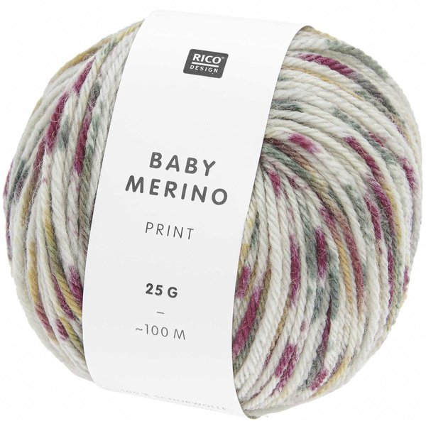 Baby Merino Print Farbe 14 petrol-violett