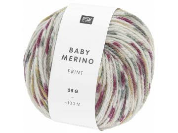 Baby Merino Print Farbe 14 petrol-violett