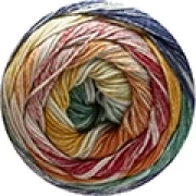Fair Cotton Infinity Farbe 100 orange-dunkelblau-grün-rot