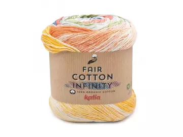 Fair Cotton Infinity Farbe 103 blau-weinrot-ginstergelb-dunkelgrün