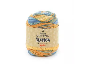 Fair Cotton Stretch Farbe 101 orange-grün-blau