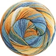 Fair Cotton Stretch Farbe 101 orange-grün-blau