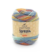 Fair Cotton Stretch Farbe 102 coralle-gelb-petrol