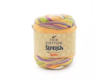 Fair Cotton Stretch Farbe 105 brombeer-grün-orange