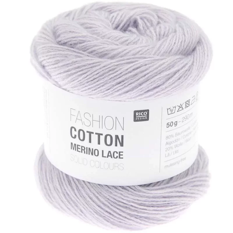 Fashion Cotton Merino Lace uni Farbe 004 flieder