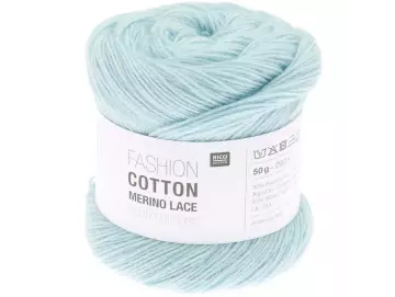 Fashion Cotton Merino Lace uni Farbe 005 hellblau