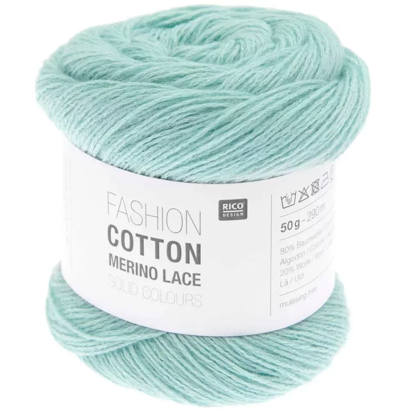 Fashion Cotton Merino Lace uni Farbe 006 petrol