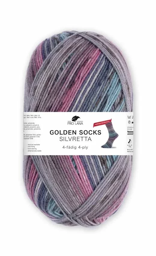 GS Silvretta Merino Extrafein Farbe 444.02 grau-türkis-rot