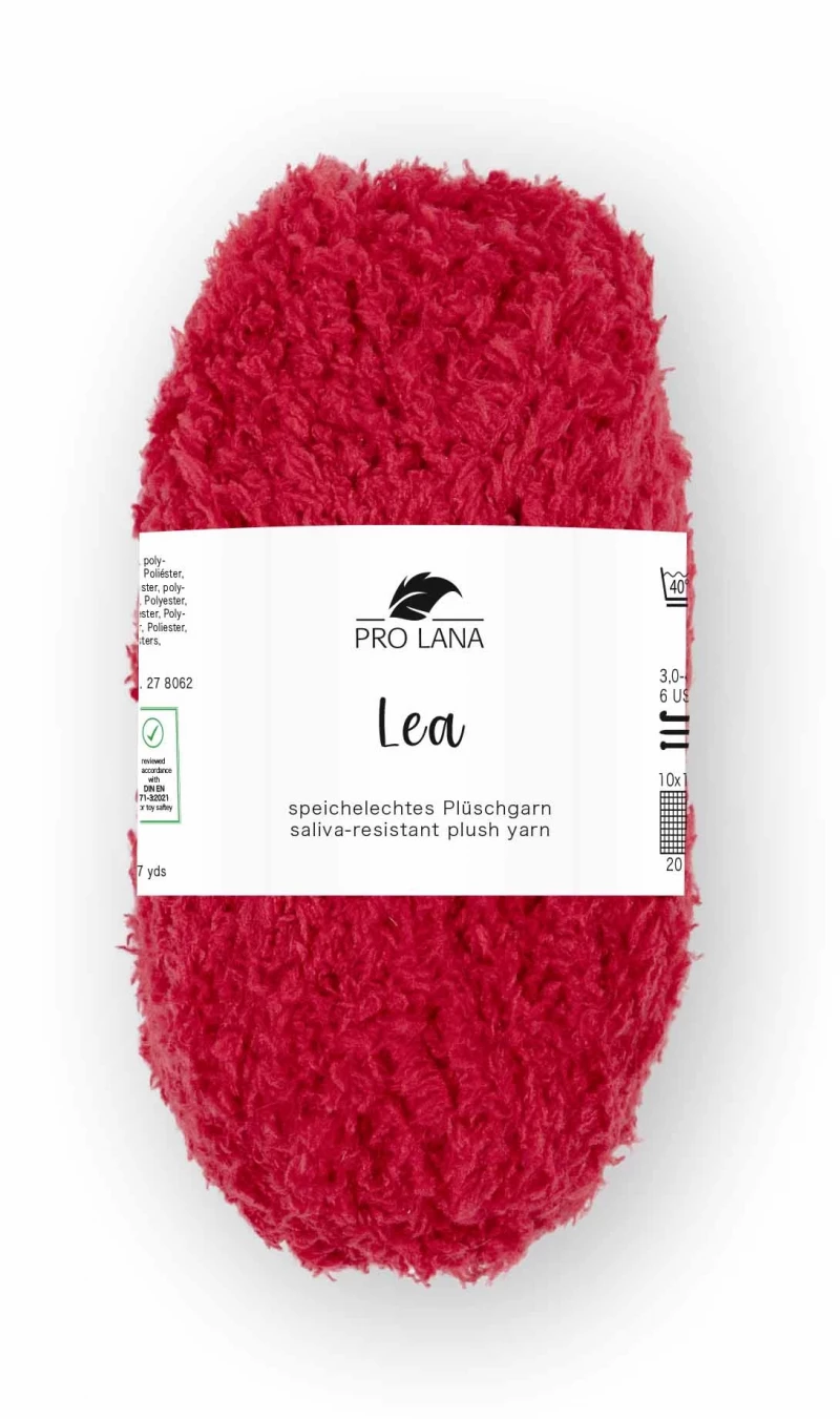 Lea (Teddygarn) Farbe 30 rubinrot