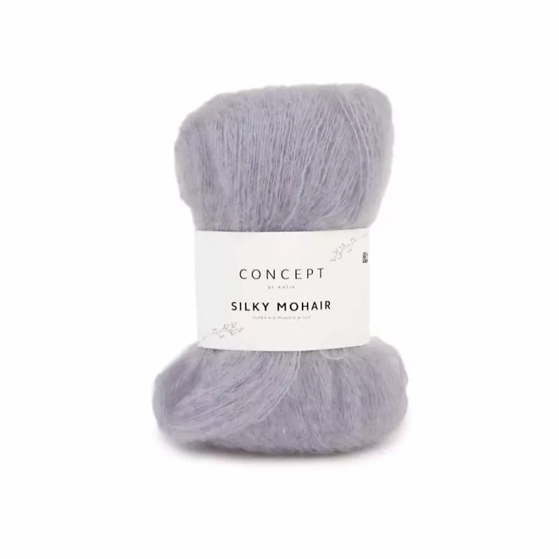 Silky Mohair Farbe 104 hellgrau