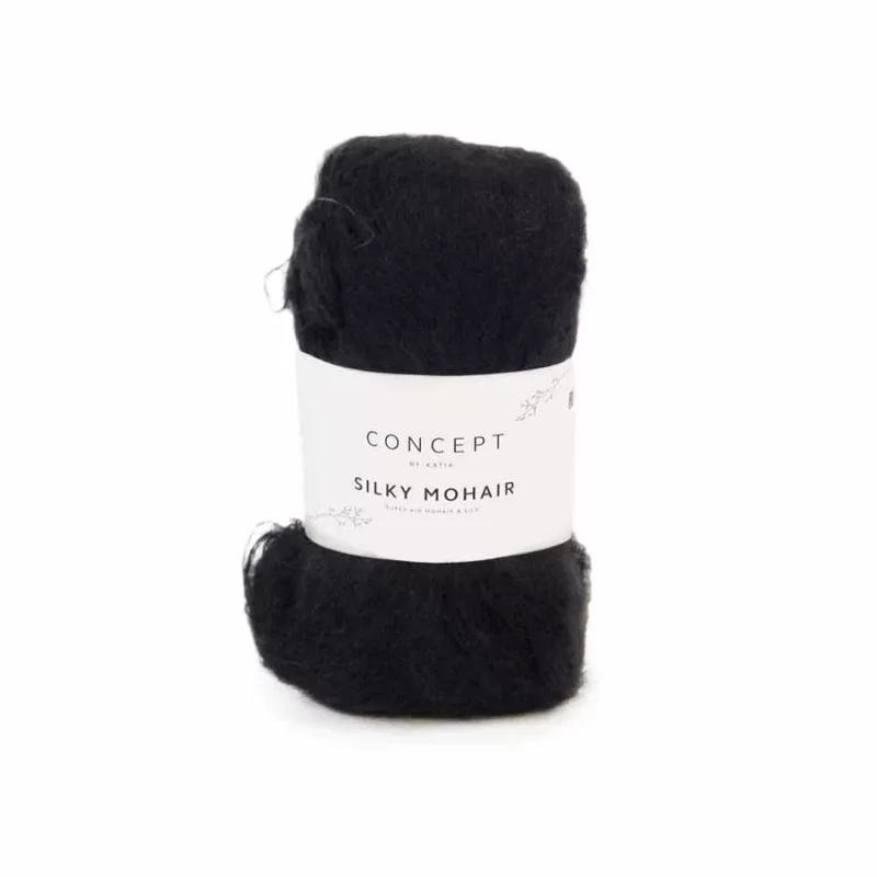 Silky Mohair Farbe 106 schwarz