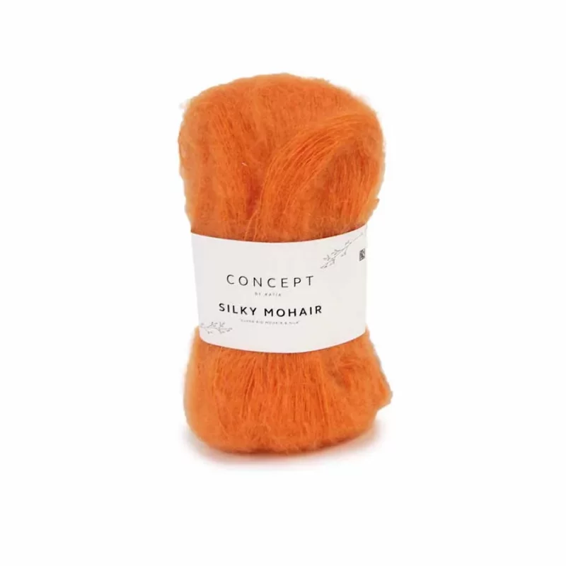 Silky Mohair Farbe 110 orange