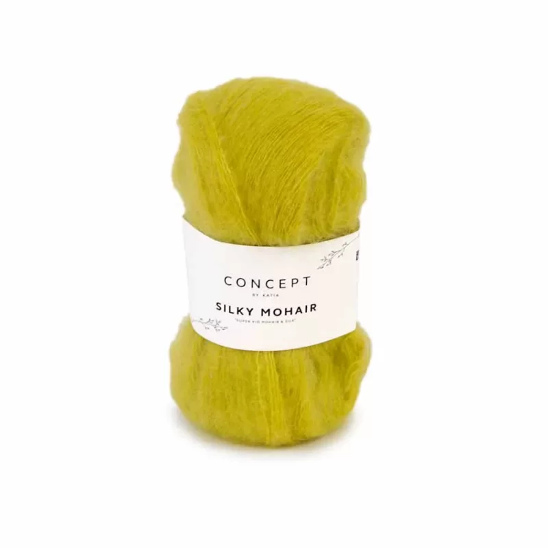 Silky Mohair Farbe 119 zitronengelb