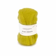 Silky Mohair Farbe 119 zitronengelb