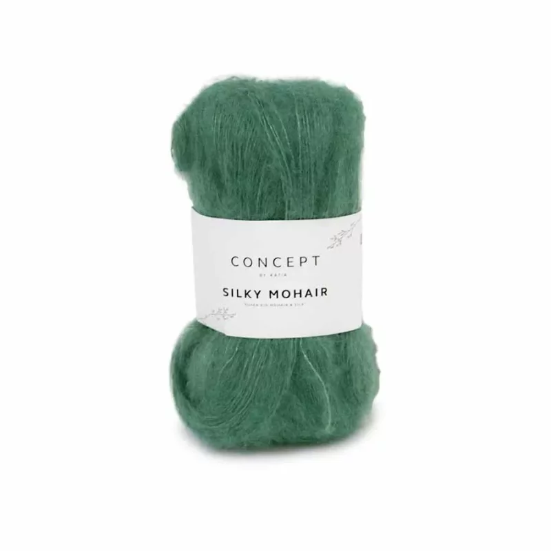 Silky Mohair Farbe 123 grün