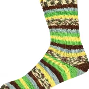 Supersocke 392 Alpaka Color Farbe 3217 grün-gelb-braun
