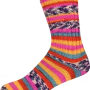 Supersocke 392 Alpaka Color Farbe 3218 orange-pink-rot