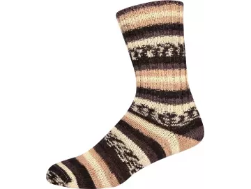 Supersocke 392 Alpaka Color Farbe 3219 beige-braun