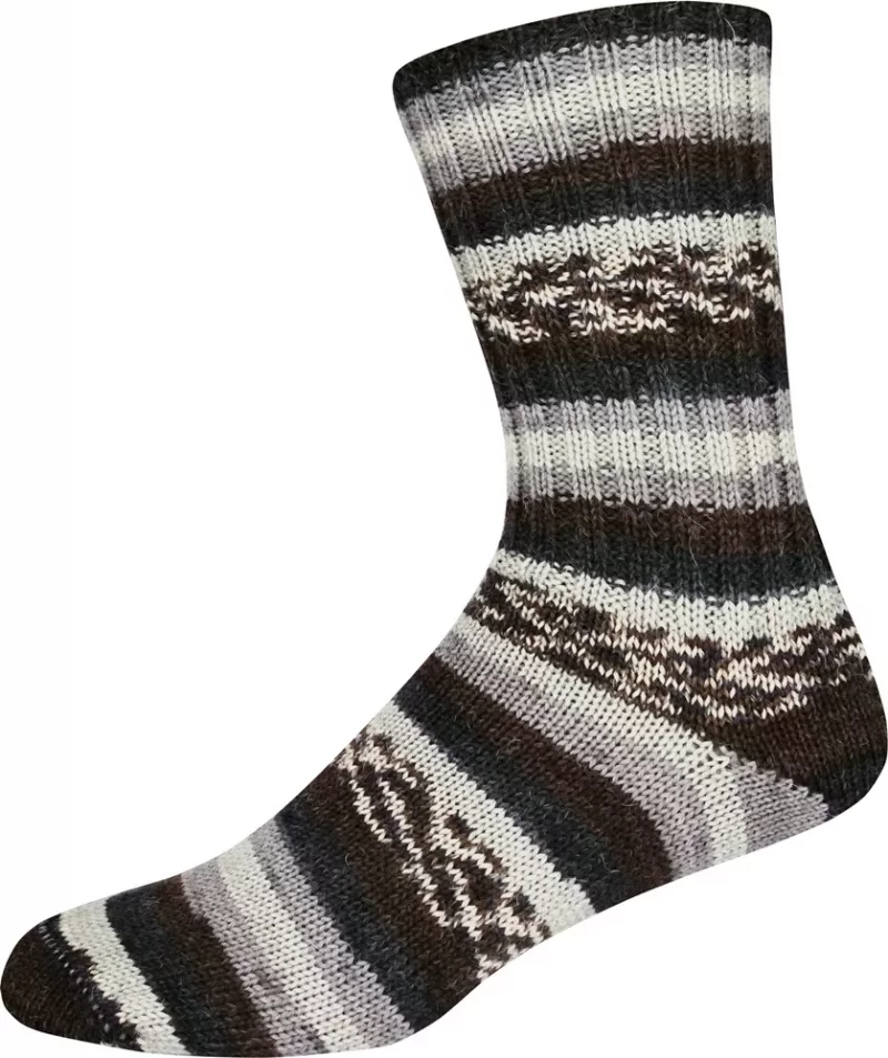 Supersocke 392 Alpaka Color Farbe 3220 braun-grau