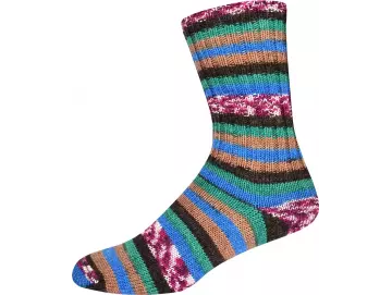 Supersocke 392 Alpaka Color Farbe 3221 blau-bunt