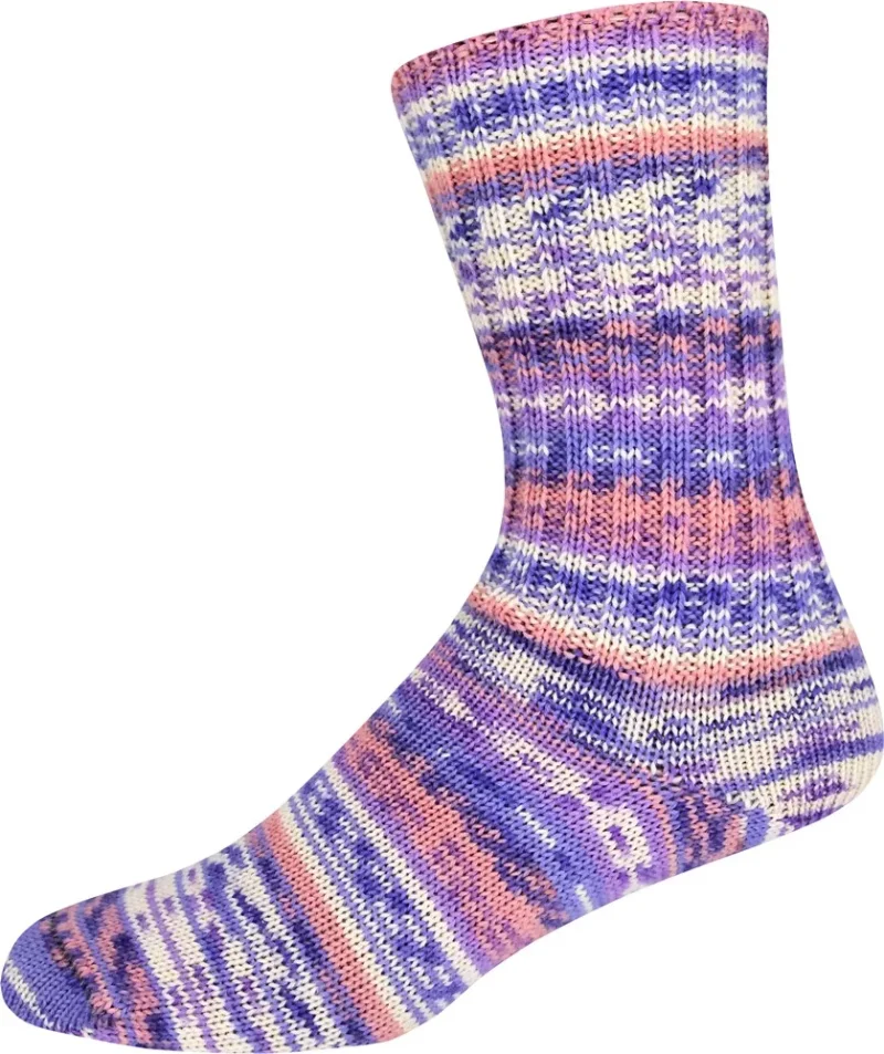 Supersocke 407, Merino, 8f. Farbe 3317 lila-rosé-natur