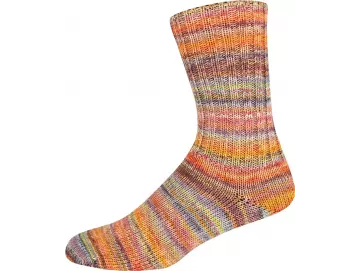 Supersocke Sort. 400 Lambro Color, Farbe 3270 orange-bunt