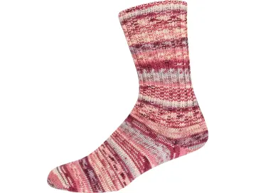 Supersocke 407, Merino, 8f. Farbe 3316 rot-natur