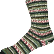 Supersocke Sort. 412 Winter Color 3356, Farbe dunkelblau-grau-rot