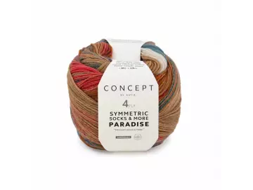 Symmetric socks & more Paradise Farbe 41 rot-ocker-petrol
