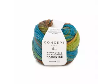 Symmetric socks & more Paradise Farbe 43 ocker-grün-blau