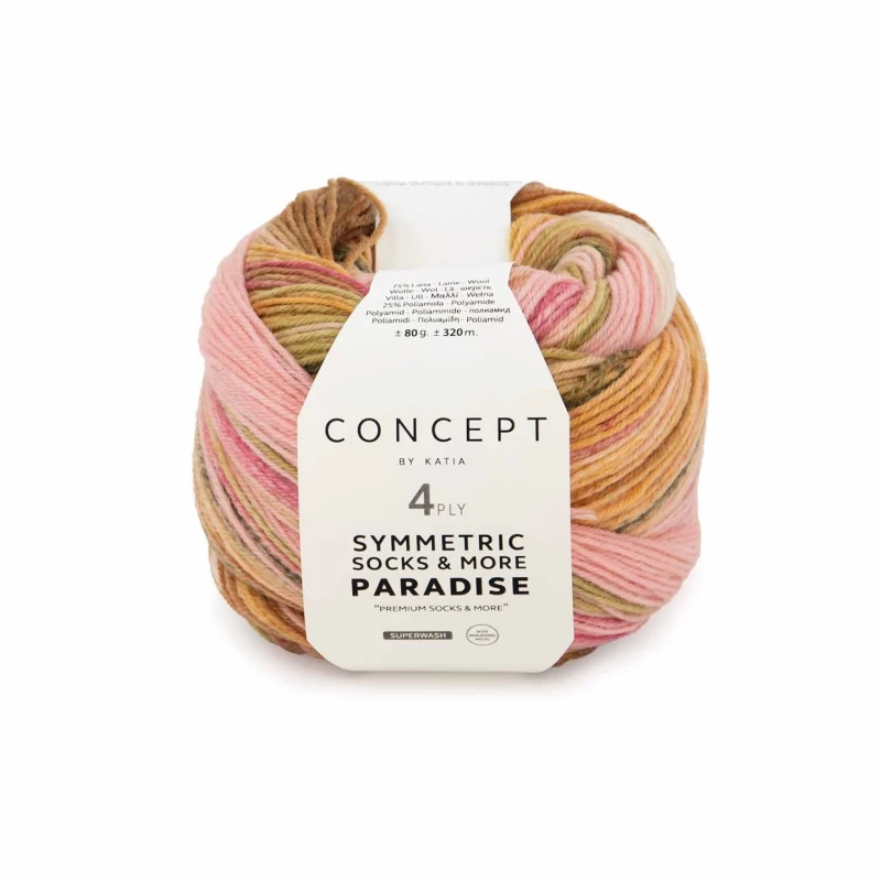 Symmetric socks & more Paradise Farbe 40 rosé-camel-grün